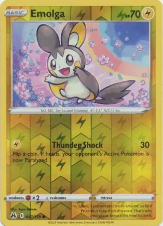Crown Zenith Emolga #47/159 reverse holo